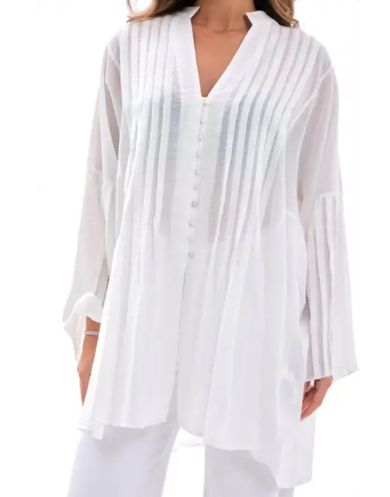 Omarı Şık Beyaz Gömlek Modası