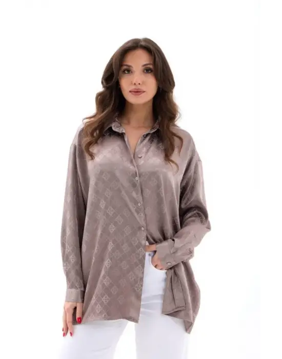 Omarı Çizgili Pamuk Gömlek - Doğal ve Şık Stil