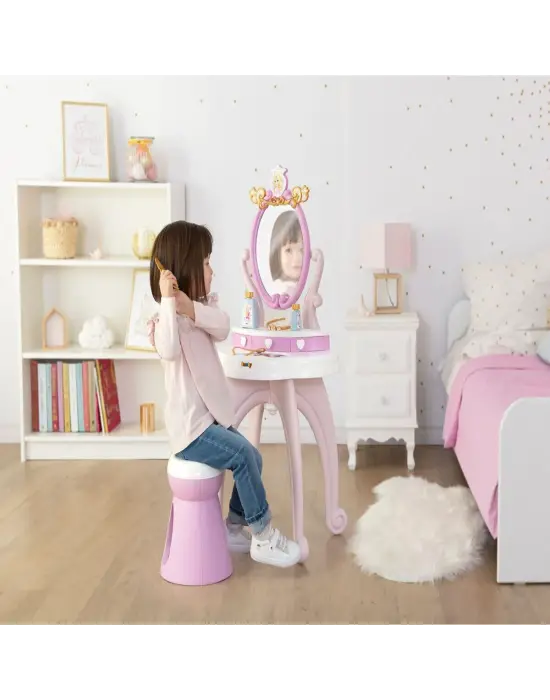 7600320250 Smoby Disney Prensesleri 2si1 arada Güzellik Masası Oyun Seti