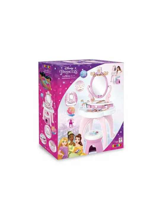 7600320250 Smoby Disney Prensesleri 2si1 arada Güzellik Masası Oyun Seti