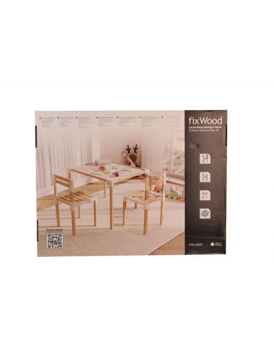 7719 FİX WOOD ÇOCUK MASA SANDALYE TAKIMI