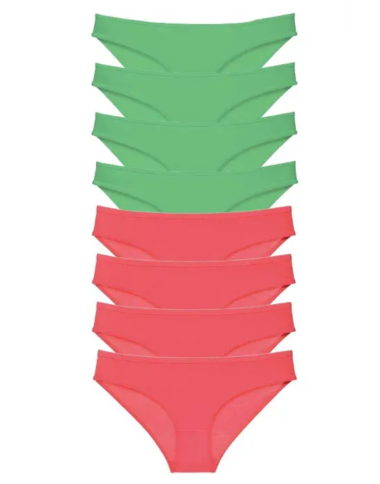Modern 8 Adet Kadın Slip Külot Seti
