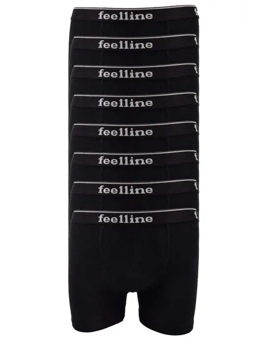 Omarı Doğal Likralı Siyah Erkek Boxer Seti