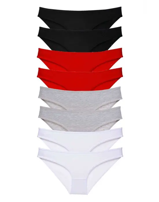 Çarpıcı Likralı Kadın Slip Külot Seti