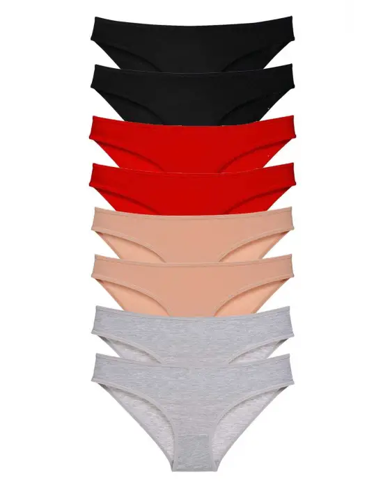 Çarpıcı Likralı Kadın Slip Külot Seti