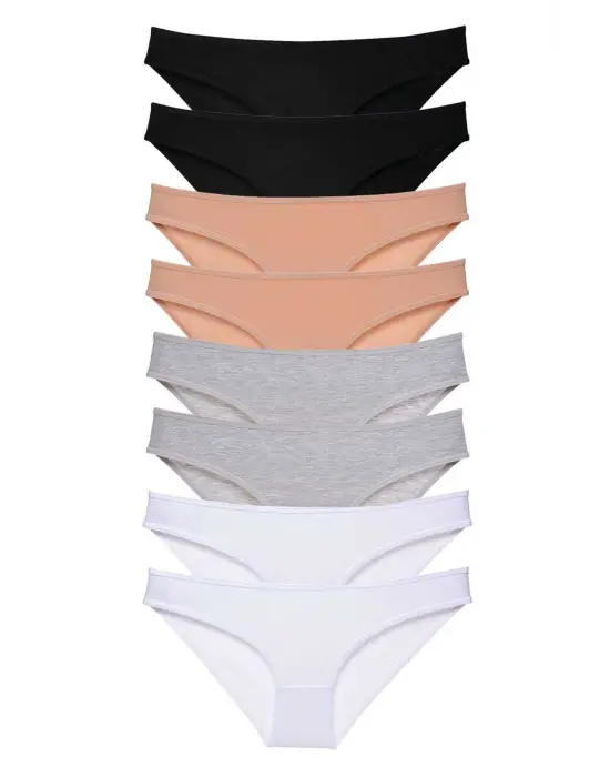 Çarpıcı Likralı Kadın Slip Külot Seti