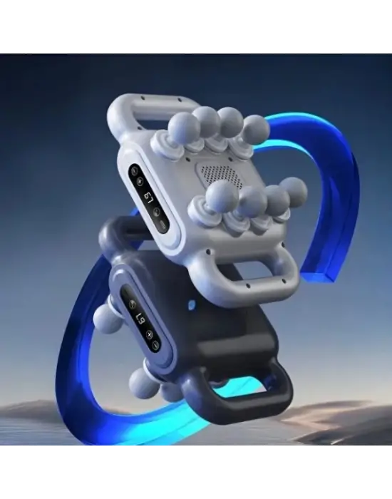 8 Başlıklı Şarjlı Isıtmalı Masaj Aleti