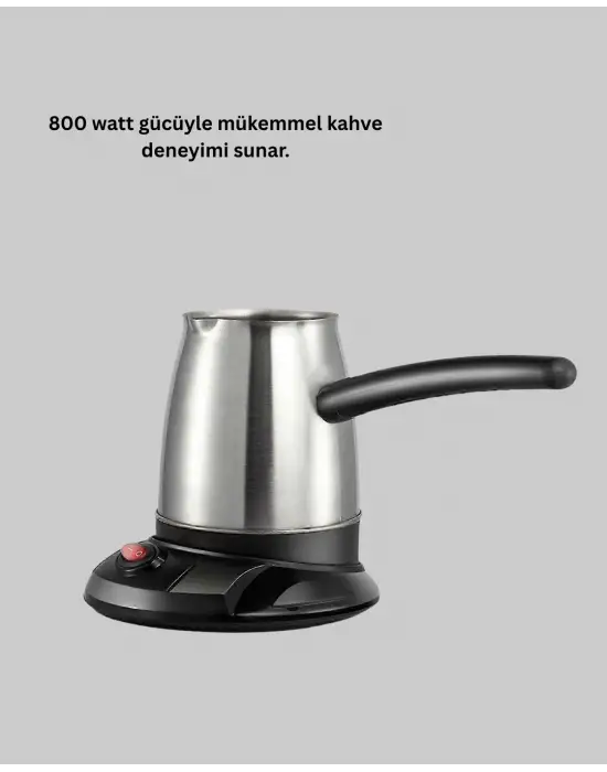 800w Paslanmaz Elektrikli Cezve Gizli Rezistans Ve Ergonomik Kulp