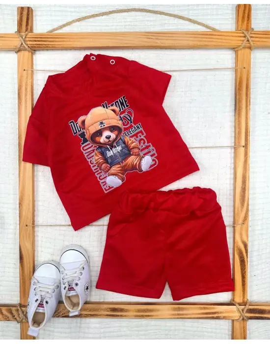 Eğlenceli Dansçı Ayıcık Desenli Bebek Takımı