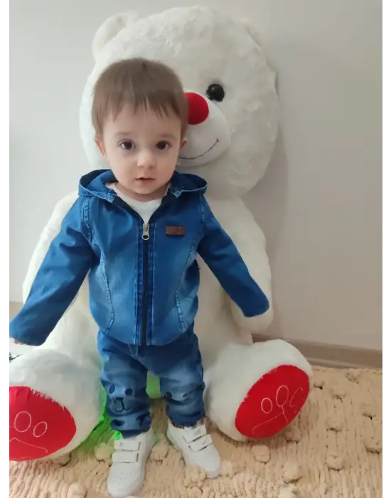 Modern Bebek Erkek Takımı Uzun Kol Sweatli Mavi