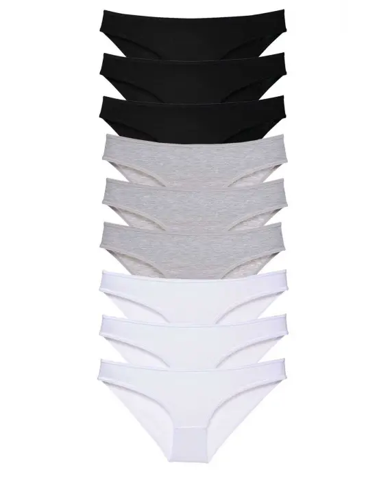 Çarpıcı Likralı Kadın Slip Külot Seti