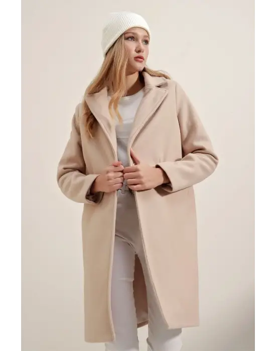 9085 Kaşe Kaban - Bej