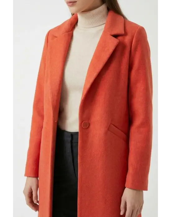 Cool Kaşe Kaban - B.Kırmızı