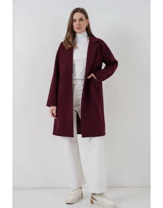 9085 Kaşe Kaban - Bordo