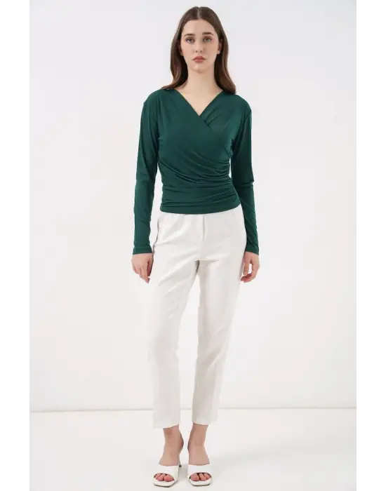 Zarif Anvelop Yaka Sandy Bluz