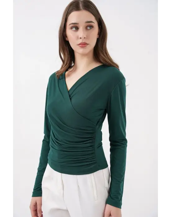 Zarif Anvelop Yaka Sandy Bluz