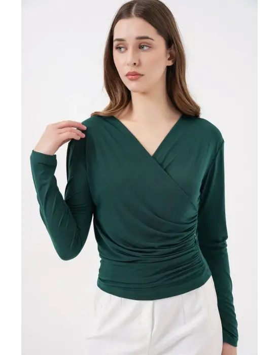 Zarif Anvelop Yaka Sandy Bluz