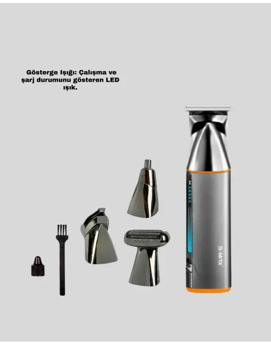 9’u 1 Arada Bakım Seti Güçlü Motorlu Saç Sakal Burun Kulak Trimmer