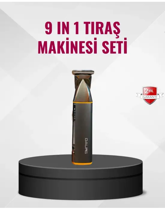 9’u 1 Arada Çoklu Bakım Tıraş Seti Profesyonel Saç Sakal Kesme