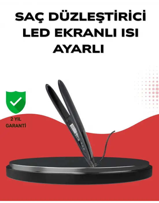 A Kalite Orijinal 2025 Isı Ayarlı Titanyum Seramik Plakalı Profesyonel Saç Düzleştirici