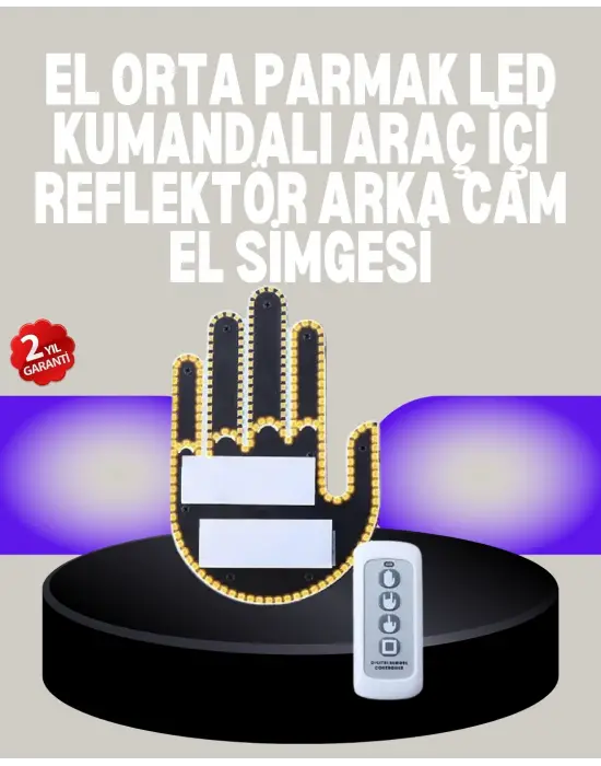 A Kalite Uzaktan Kumandalı Led Park Uyarı Işığı El Figürlü Model