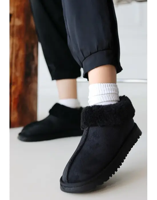 Zarif Siyah Süet Bot