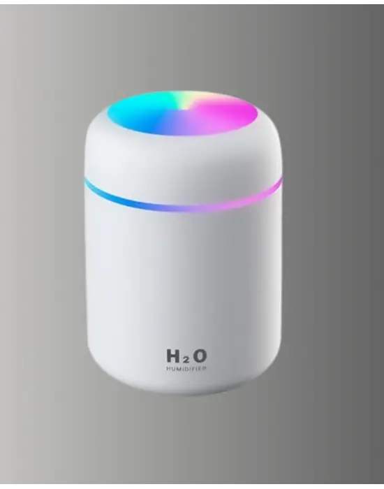 Abs Gövdeli 300ml Usb Nemlendirici – Beyaz, Gri, Pembe Renk