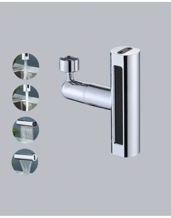 Abs Pirinç Alaşımlı Musluk Başlığı 4 Modlu 360° Dönebilen Ve Ekonomik