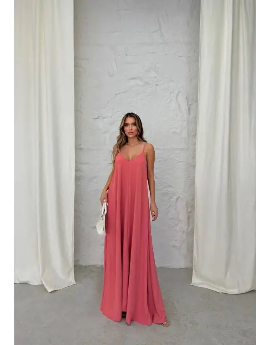 Aerobin uzun elbise pembe pt