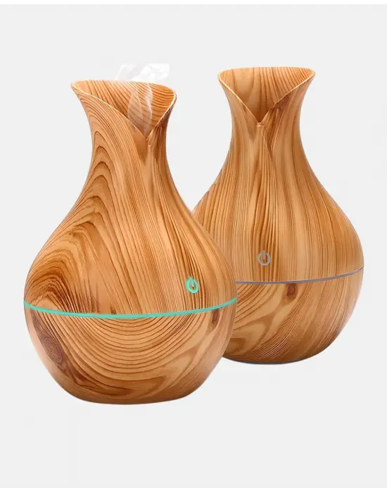 Ahşap Desenli 130 Ml Aromaterapi Difüzör Sessiz Ve Usb Bağlantılı