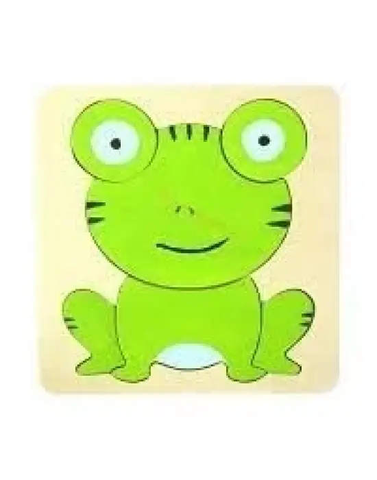 Omarı Eğlenceli Çocuklar için Ahşap Kurbağa Bulmaca