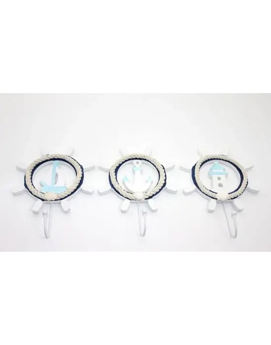 Ahşap Marin Dümenli Askılık Alk2476