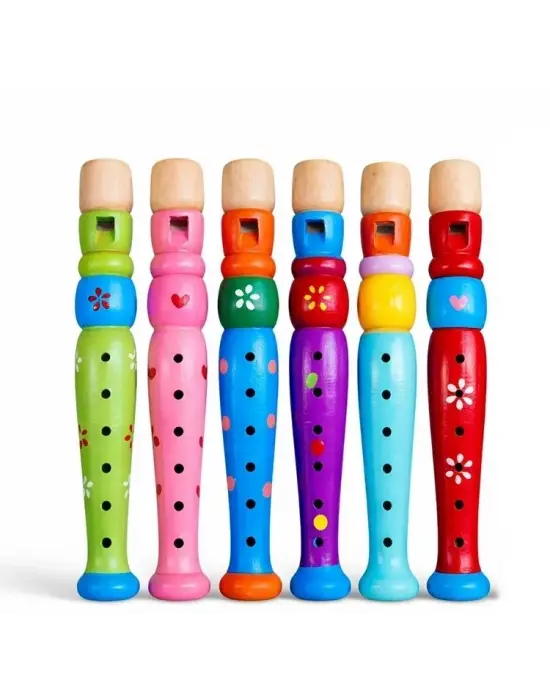 Ahşap Renkli Flüt Küçük Alk4391