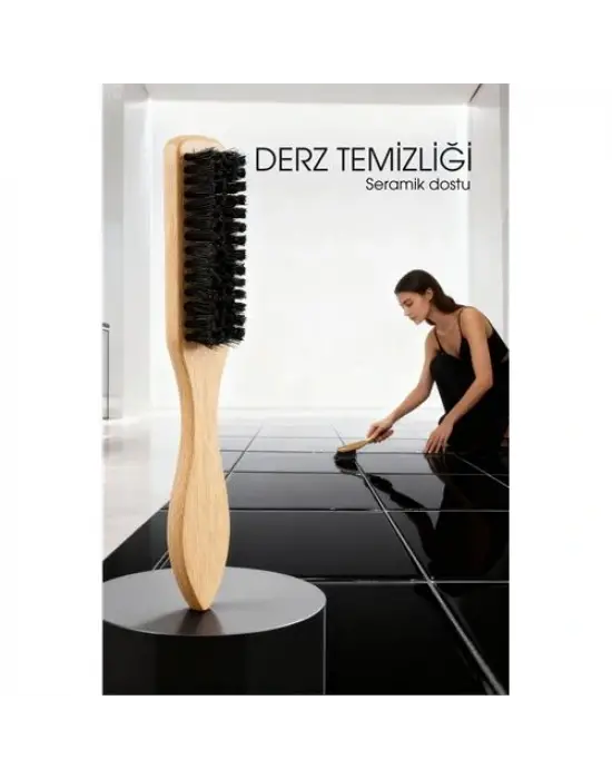 Ahşap Saplı Derz Temizleme Fırçası – Hassas Seramikler İçin Bristol Kıllı Fırça