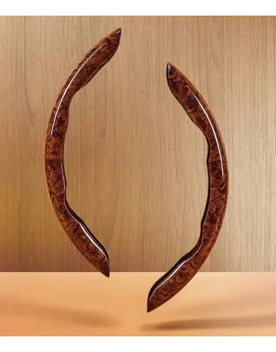 Ahşap Tasarımlı Direksiyon Simidi Koruma Kılıfı 2 Li