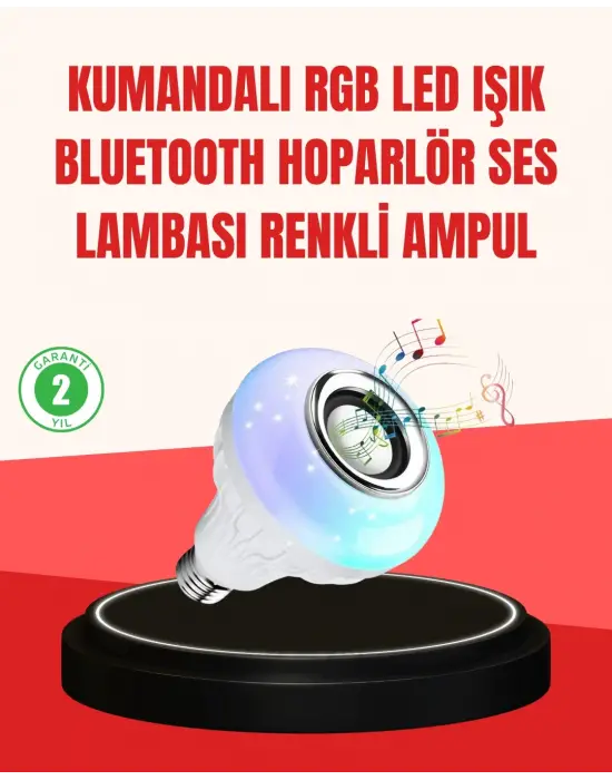 Akıllı Led Ampul – E27 Uyumlu Ve Müzik Çalarlı Tasarım