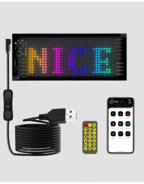 Akıllı Led Matrix Panel – Usb Bağlantılı, Kaydırmalı Yazı Ve Animasyon Desteği