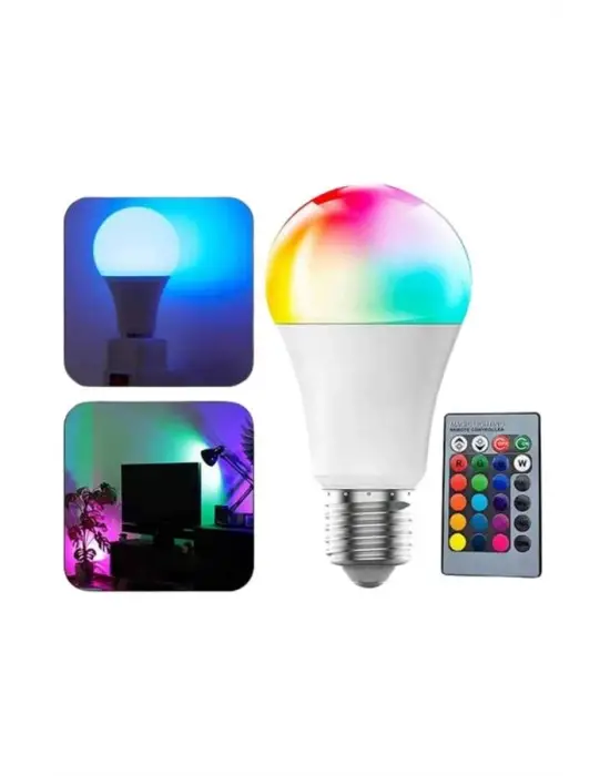 Akıllı Rgb Led Ampul Led Uzaktan Kumandalı Renk Değiştiren Ampul