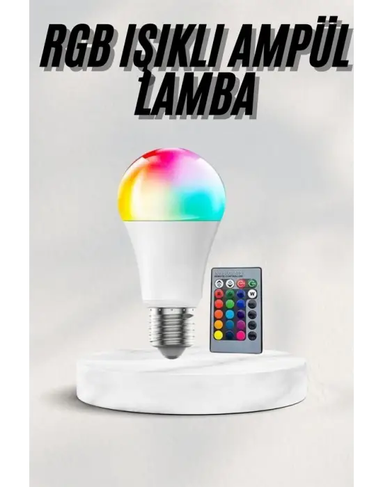 Akıllı Rgb Led Ampul Led Uzaktan Kumandalı Renk Değiştiren Ampul
