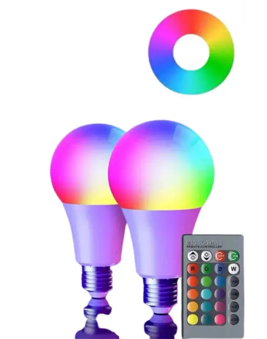 Akıllı Rgb Led Ampul Led Uzaktan Kumandalı Renk Değiştiren Ampul