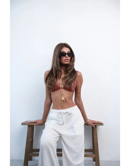 Omarı Hafif ve Şık Keten Pantolon