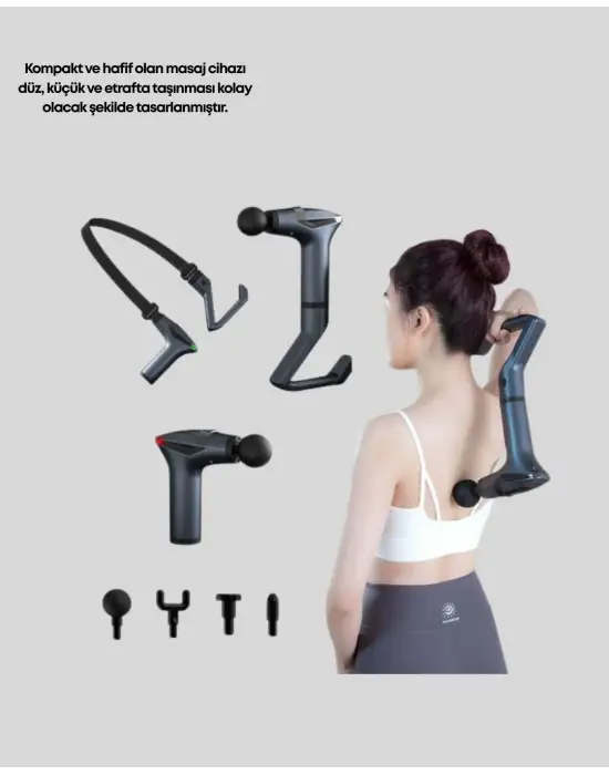 Aktüel 3in1 Taşınabilir Şarjlı Titreşimli Masaj Cihazı Çok Fonksiyonlu
