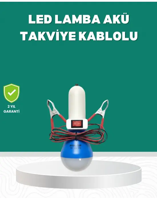 Aküden Çalışan 12v Led Ampul Taşınabilir Kullanım