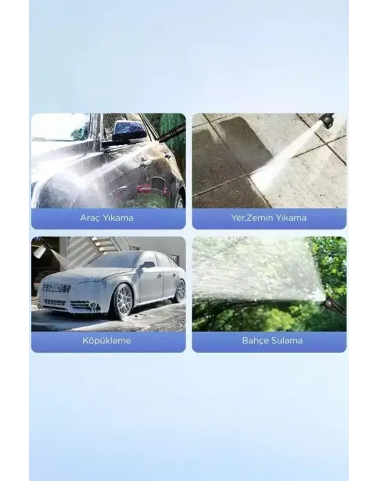 Akülü Şarjlı Yüksek Basınçlı Oto Araba Bahçe Yıkama,temizleme Su Sı