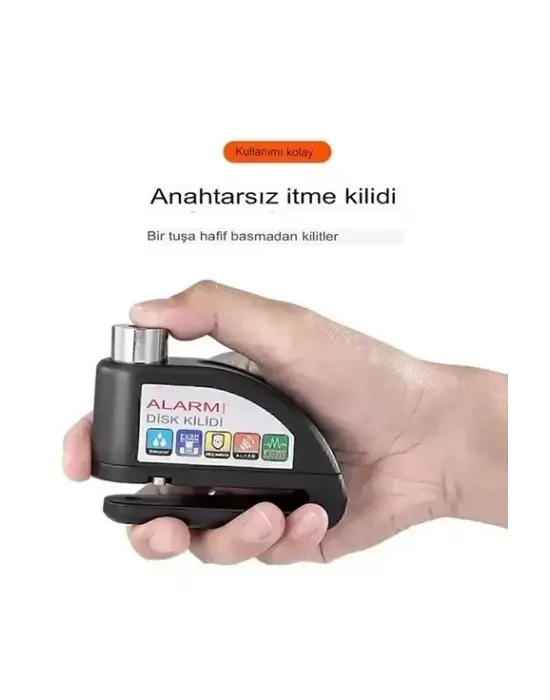 Alarmlı Disk Kilidi Motorsiklet Scooter Bisiklet Sesli Alarm 110 Desibel Yüksek Ses