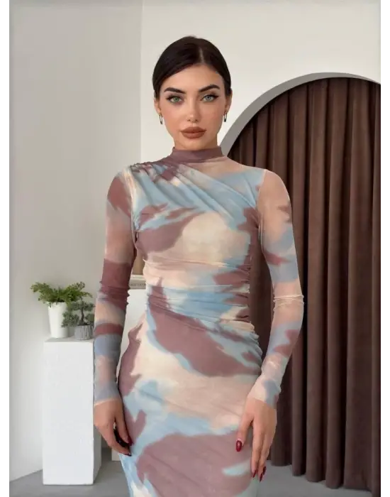 Omarı Zarif Tül Elbise Modeli