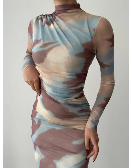 Omarı Zarif Tül Elbise Modeli