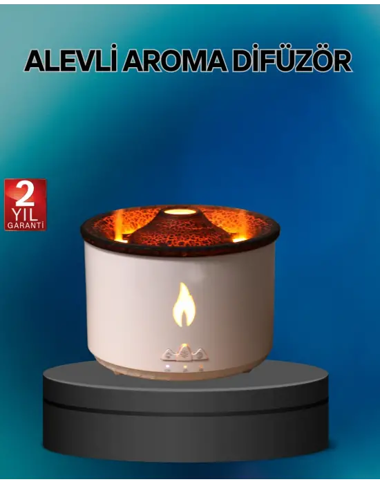 Alev Efektli Buhar Makinesi – Aromaterapi, Nemlendirme Ve Işık Modlu Tasarım