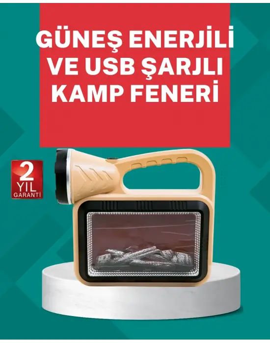 Alev Efektli Güneş Enerjili Lamba – Su Geçirmez