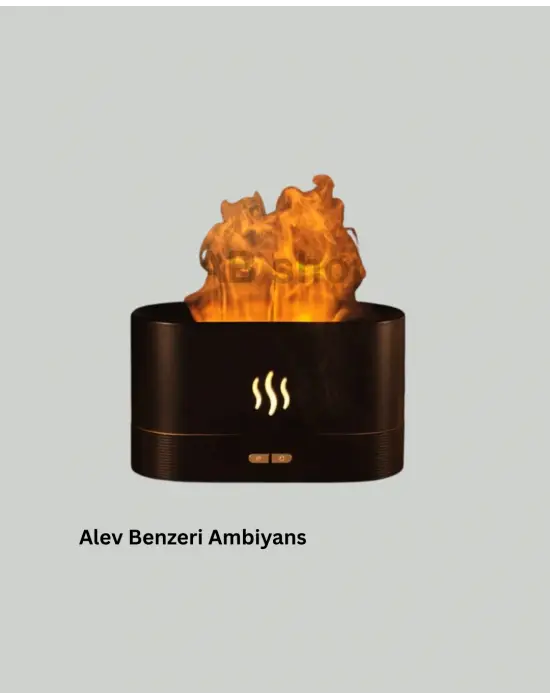 Alev Görünümlü Hava Nemlendirici Kumandalı Led Işıklı Aromatik Difüzör